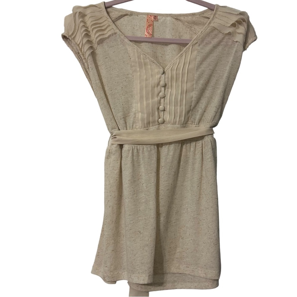 Prevett cinched waist linen blend tunic size M